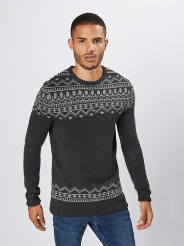 BLEND Genser 'Knit Pullover' i grå