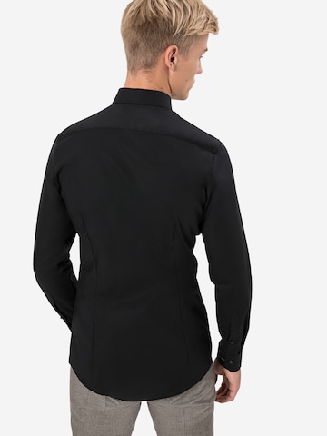 OLYMP - Ajuste estrecho Camisa de negocios 'No. 6' en negro