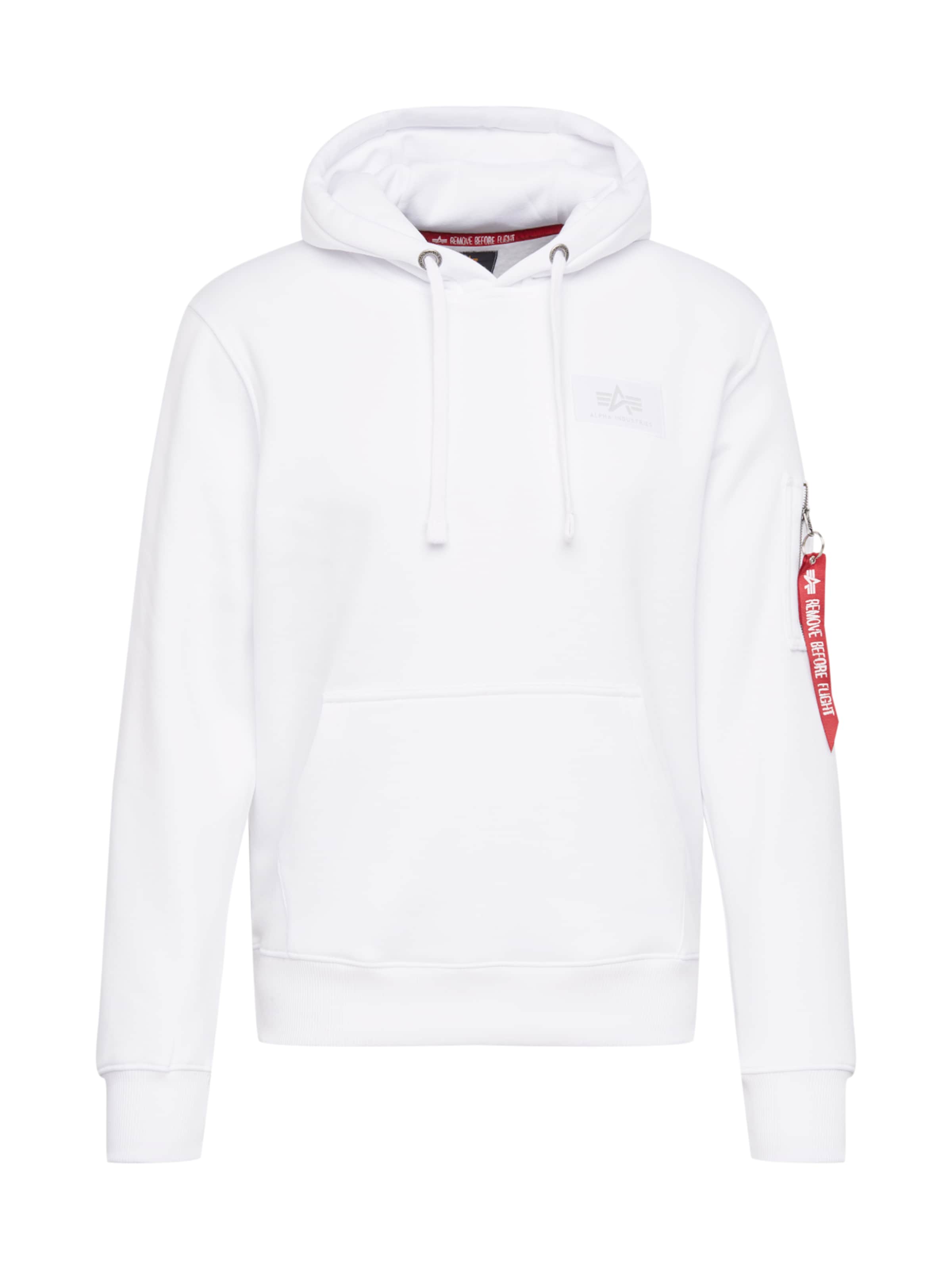 ALPHA INDUSTRIES Sweatshirt i vit: framsida