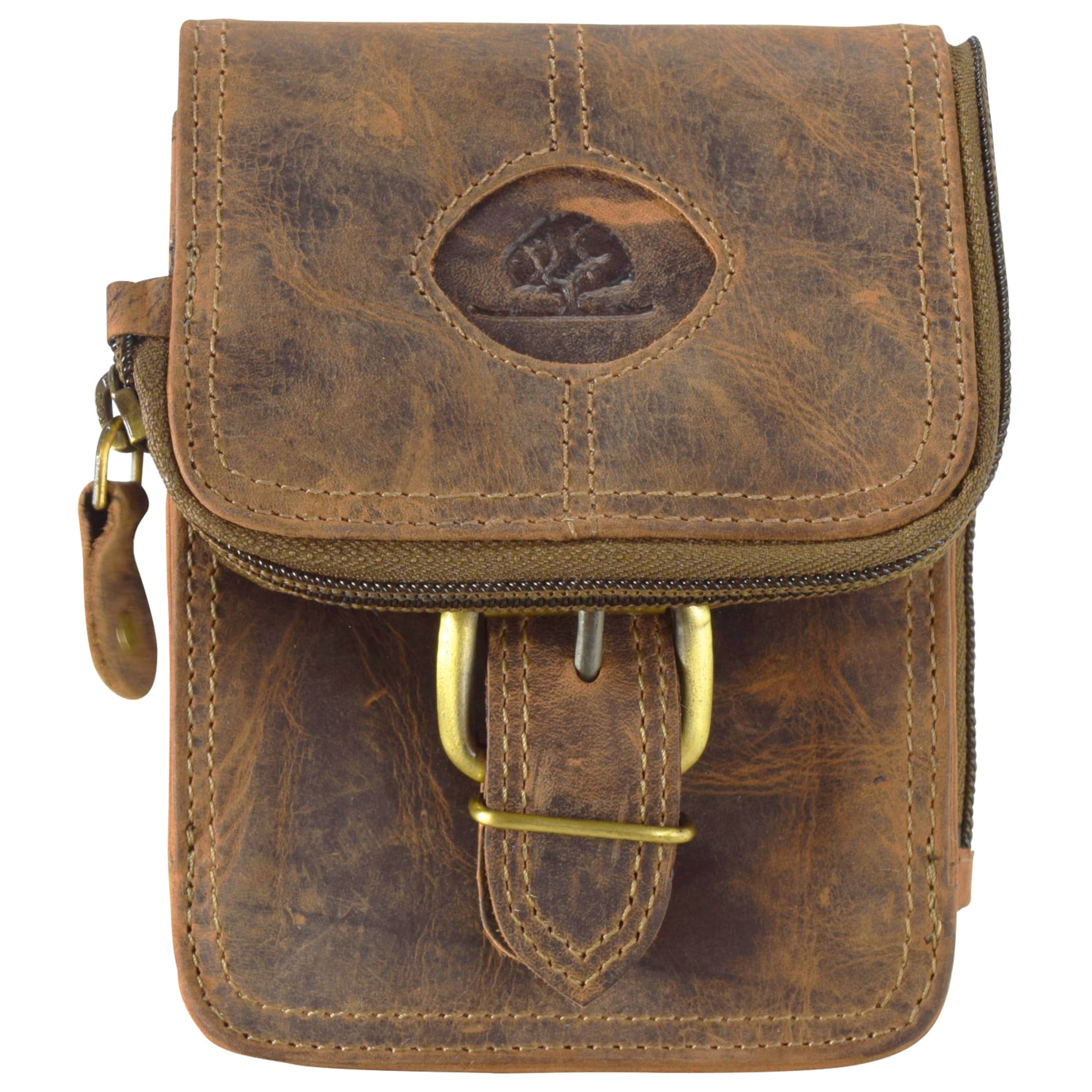 GREENBURRY Belt bag 'Vintage 326' in Brown: front