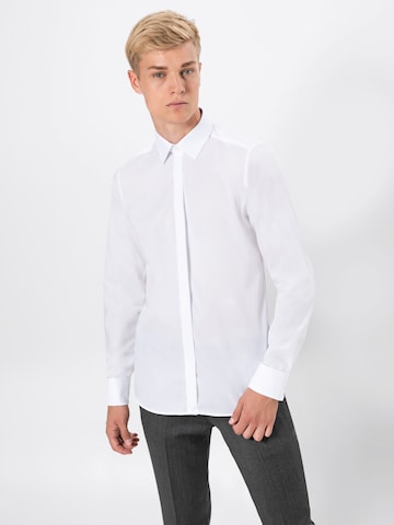 Coupe slim Chemise business 'Soiree' OLYMP en blanc : devant