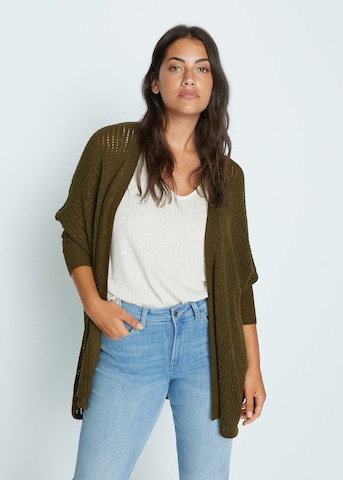 Cardigan 'Estoril' MANGO en vert : devant