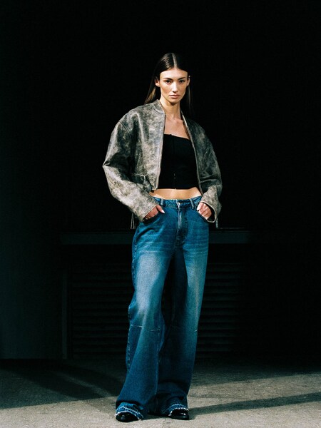 Lorena Rae - Baggy Leather Denim Look by R�ÆRE