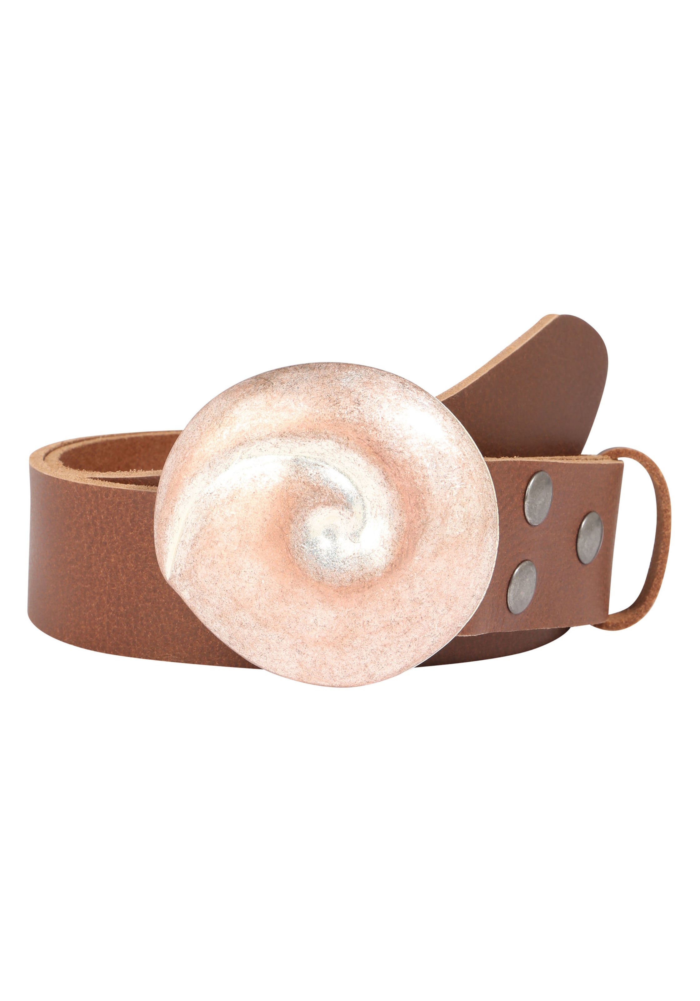 RETTUNGSRING by showroom 019° Ledergürtel in Braun: Vorderseite