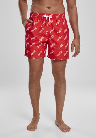 Mister Tee Regular Zwemshorts in Rood: voorkant