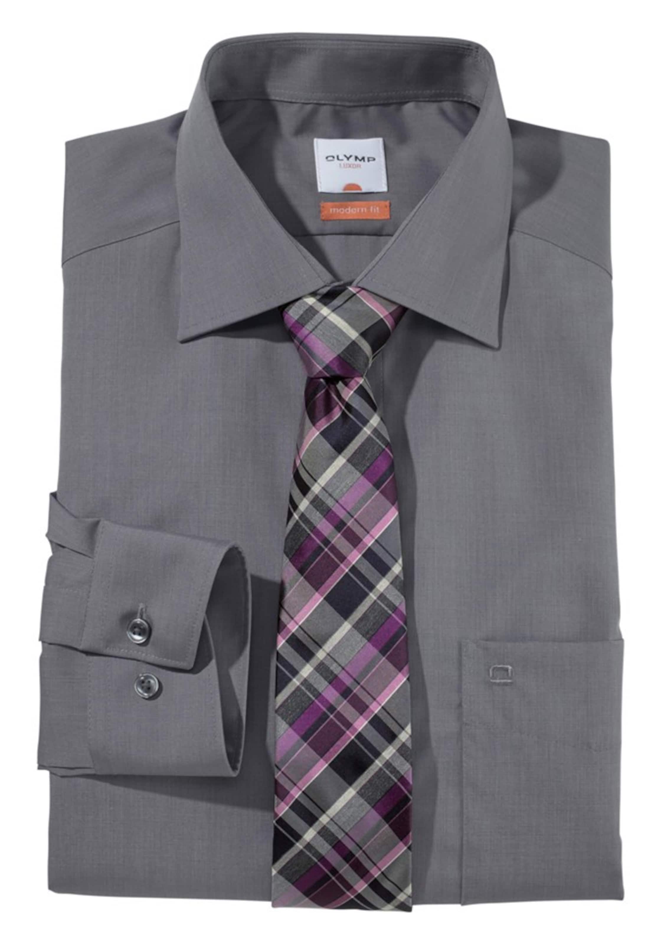 OLYMP Regular fit Button Up Shirt in Grey