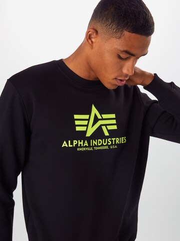 melns ALPHA INDUSTRIES Sportisks džemperis