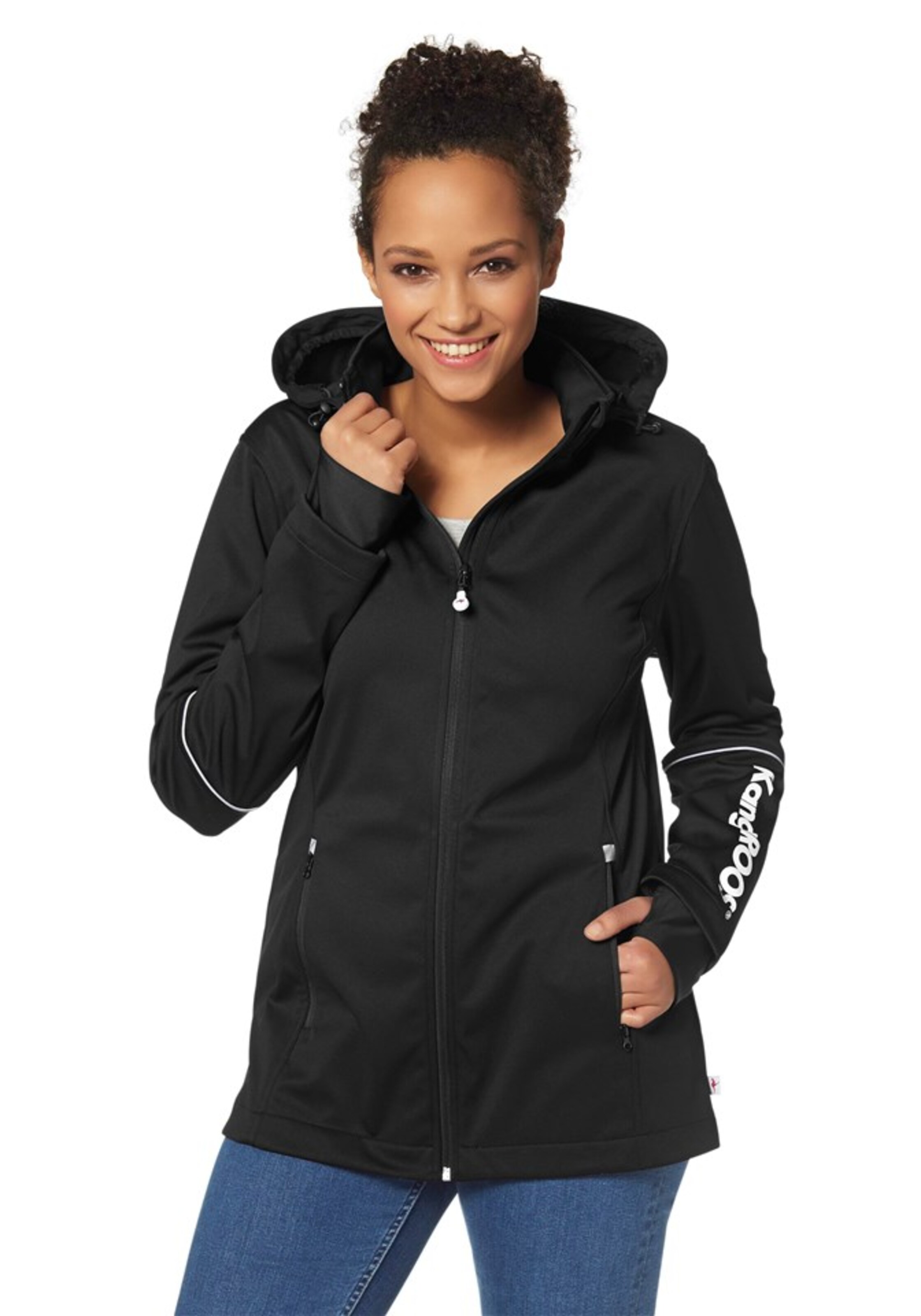 KangaROOS Softshelljacke in Schwarz: Vorderseite