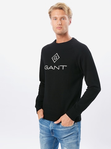 GANT Regular Fit Sweatshirt 'Lock Up' in Schwarz: predná strana