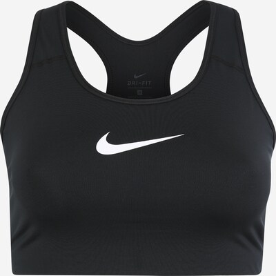 Nike Sportswear Sports bra 'Swoosh' in Black / White, Item view