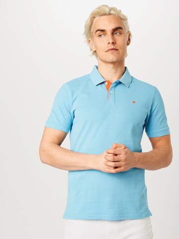 TOM TAILOR Regular Fit Poloshirt in Blau: Vorderseite