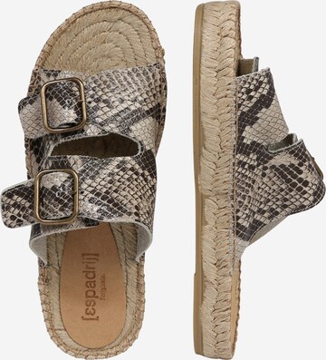 espadrij l´originale Mules 'Claquette Print' in Beige: side