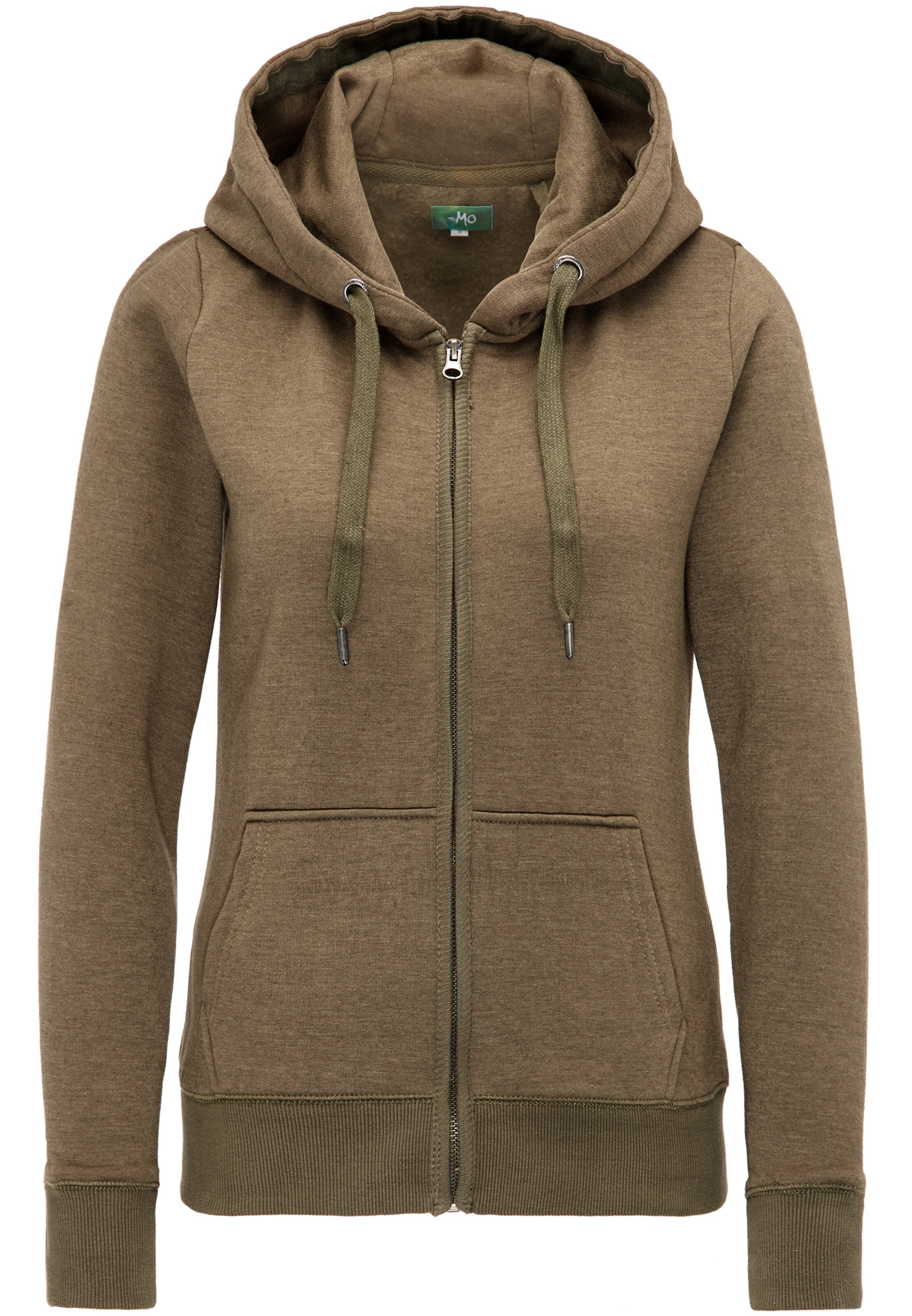 MYMO - Sweatvest in de kleur Olijfgroen