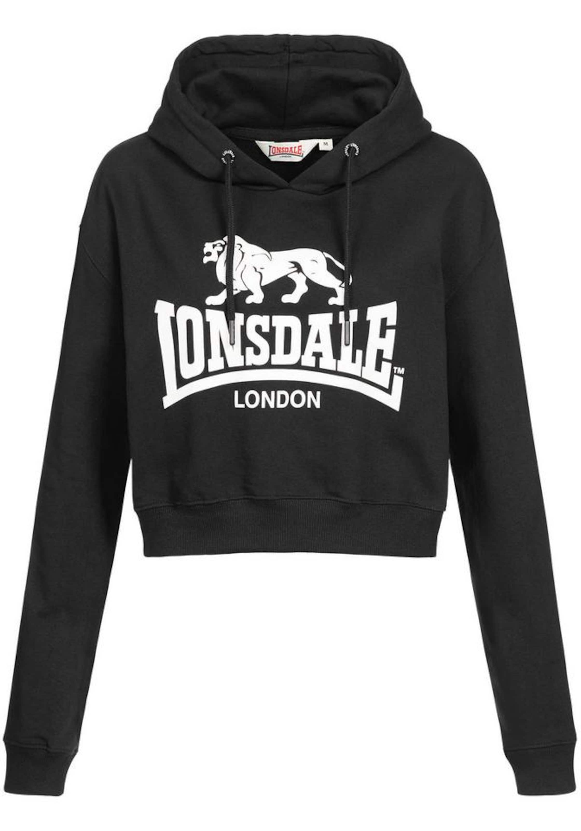 LONSDALE Sweatshirt 'Roxeth' in Black: front