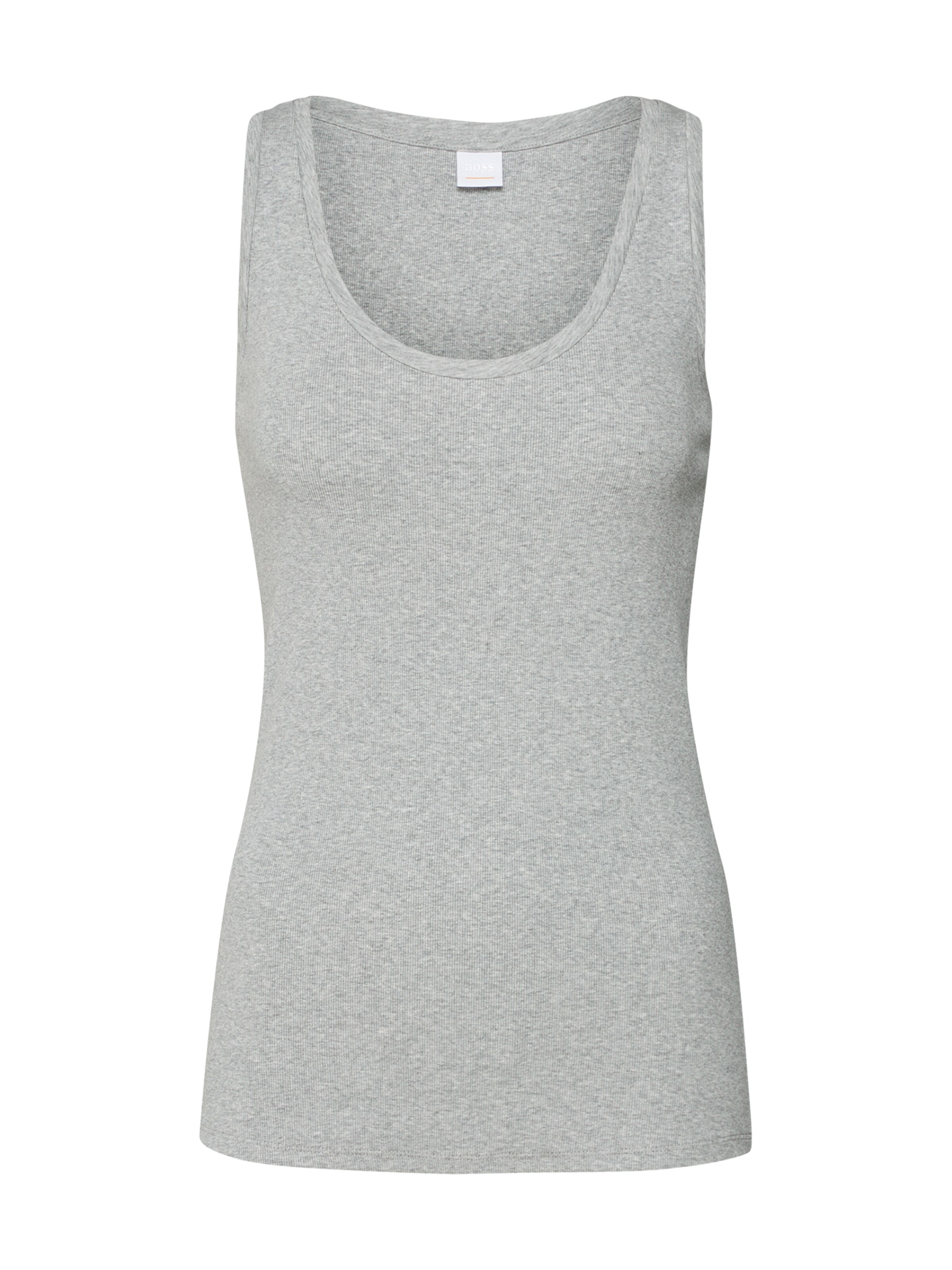 BOSS - Top 'Teribbed' in de kleur Grijs