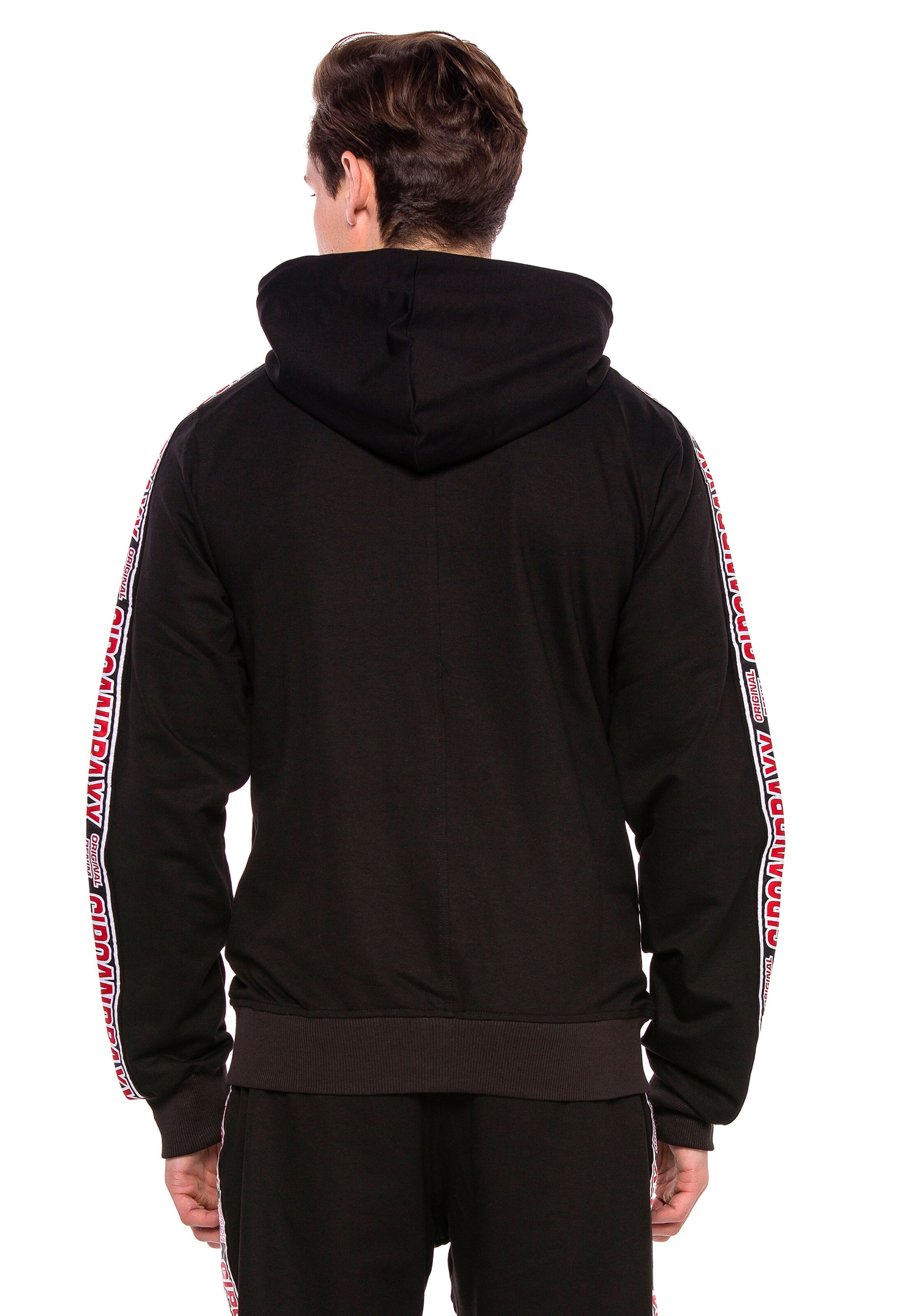 CIPO & BAXX Zip-Up Hoodie in Black