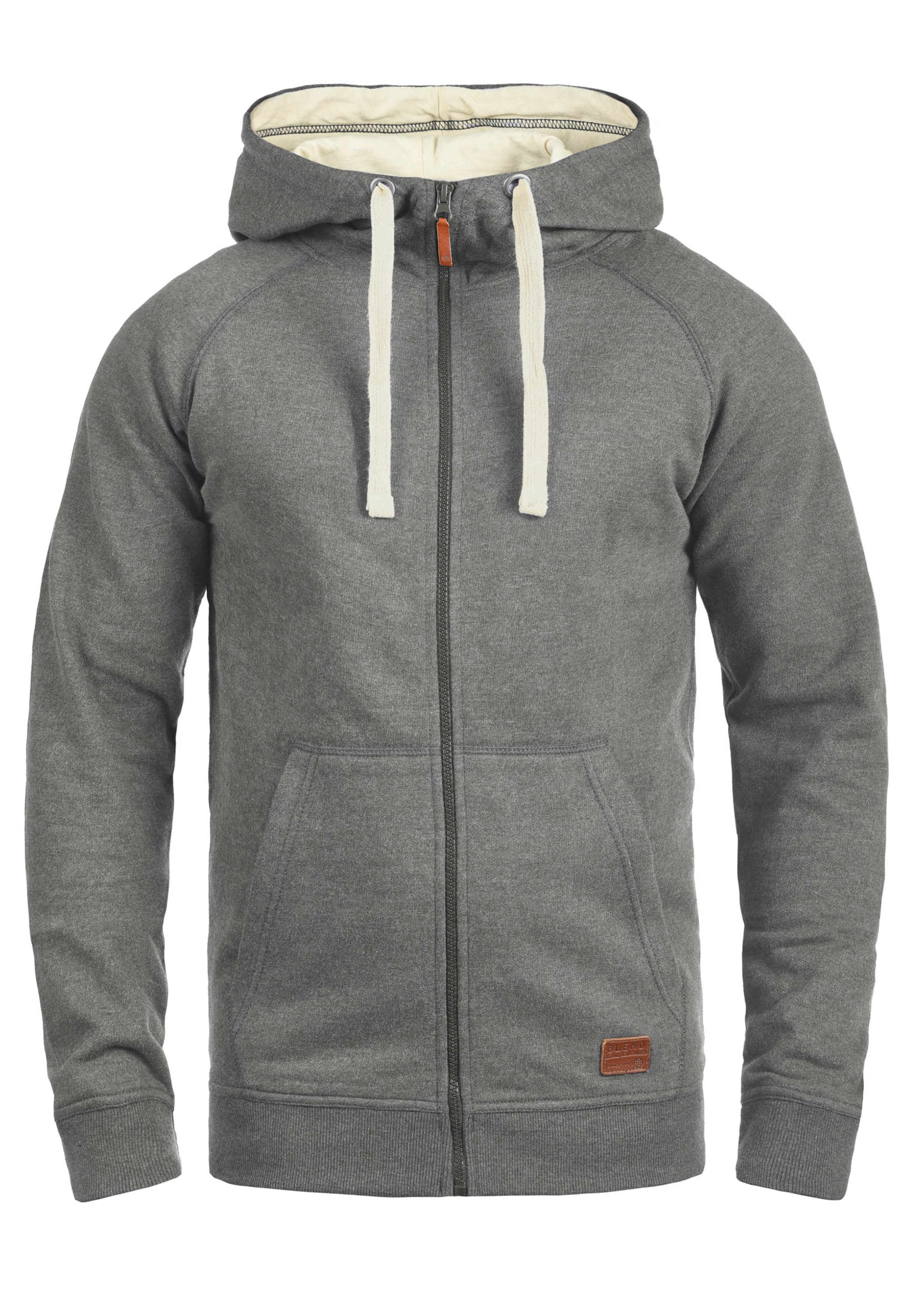 BLEND Sweatvest 'Speedy' in Grijs: voorkant