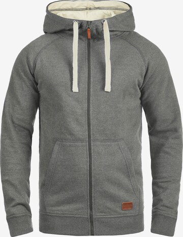 BLEND Zip-Up Hoodie 'Speedy' in Grey: front