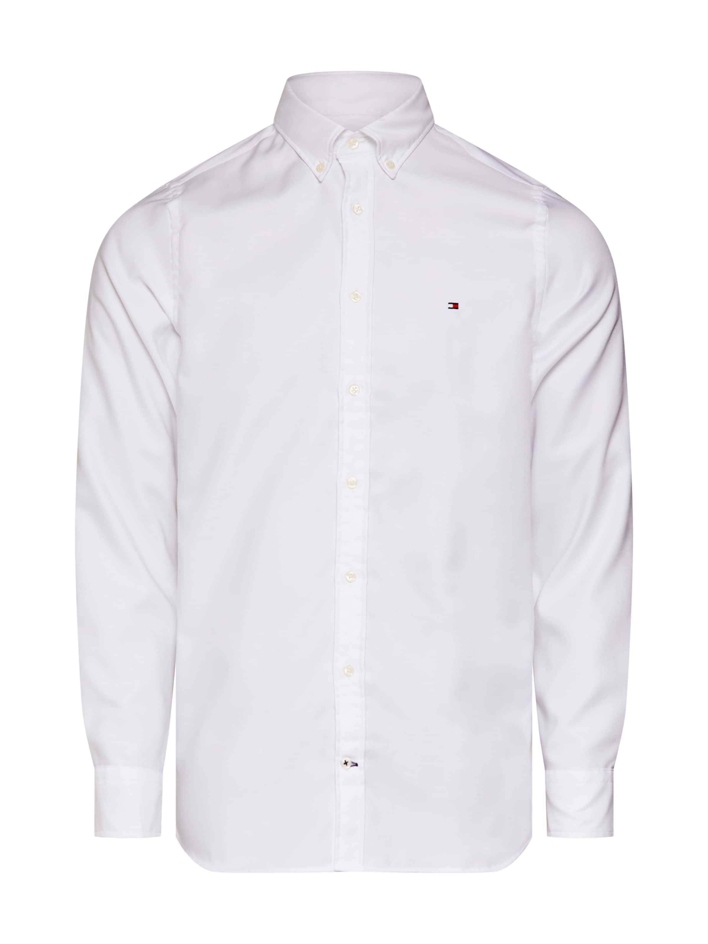 Men Button-up shirts | TOMMY HILFIGER Button Up Shirt 'Dobby' in White - ZP15548
