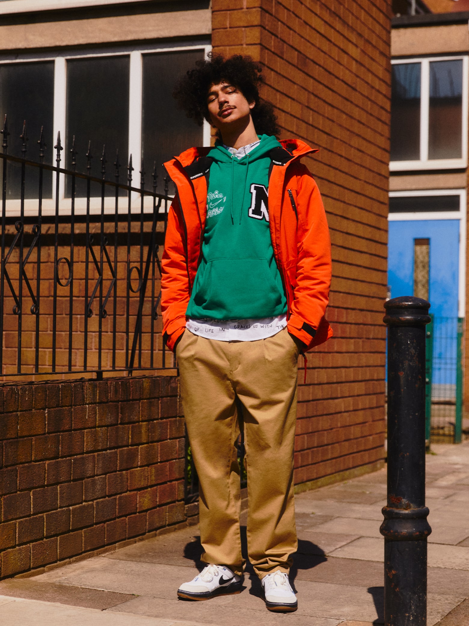 Rafaelle - Bright Orange Green Layered Look
