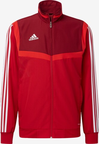 ADIDAS SPORTSWEAR Athletic Jacket 'Tiro 19' in Red: front