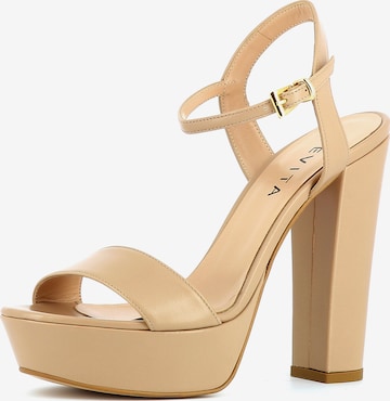 EVITA Damen Sandalette in Beige: predná strana