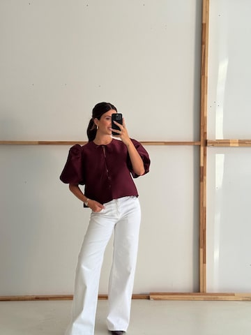 Burgundy Blouse Look