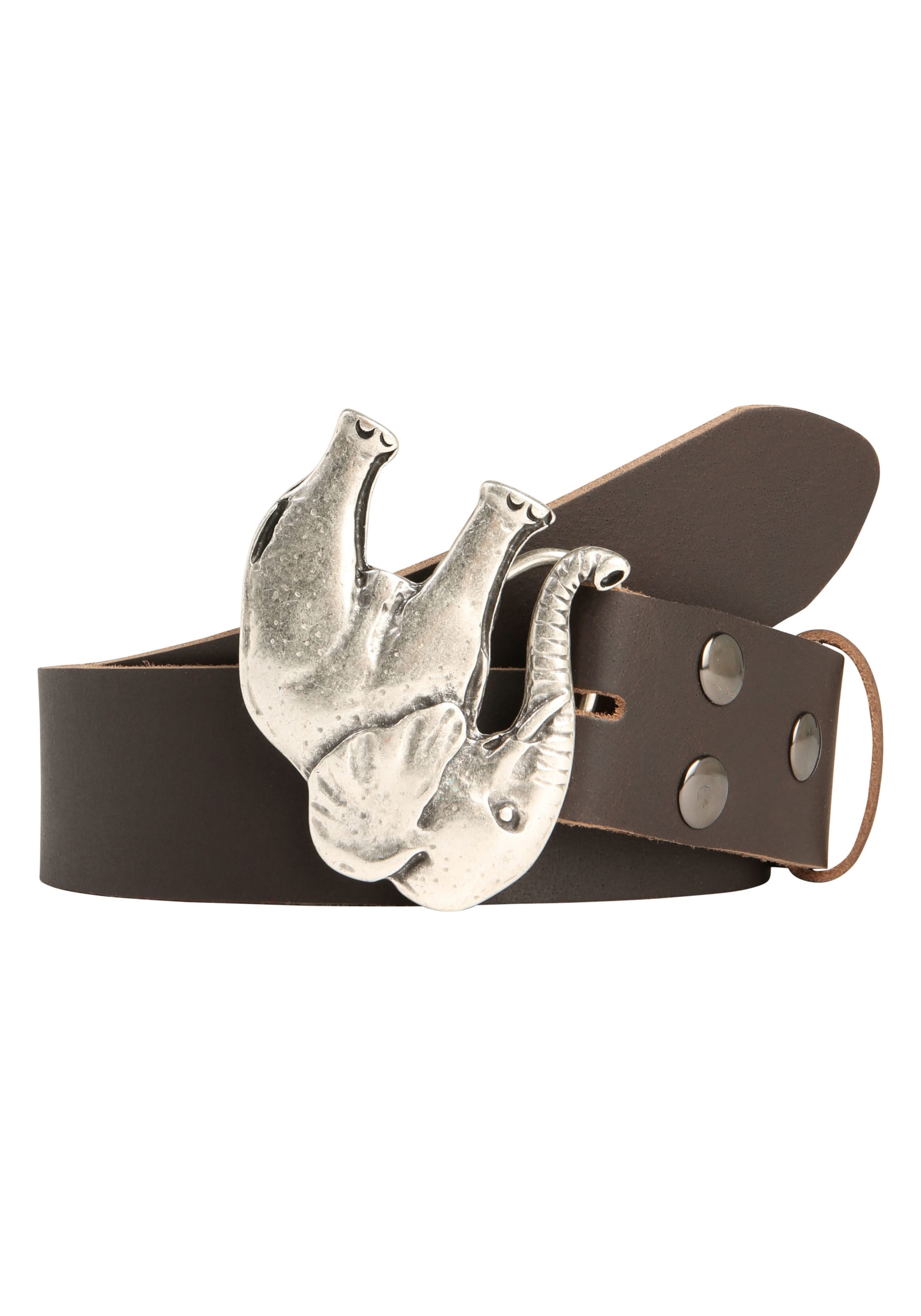 RETTUNGSRING by showroom 019° Belt 'Elefant' in Brown: front