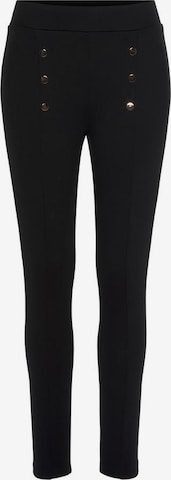 LASCANA Slimfit Παντελόνι σε μαύρο: μπροστά