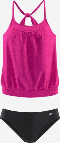 Bustier Tankini VENICE BEACH en rose : devant