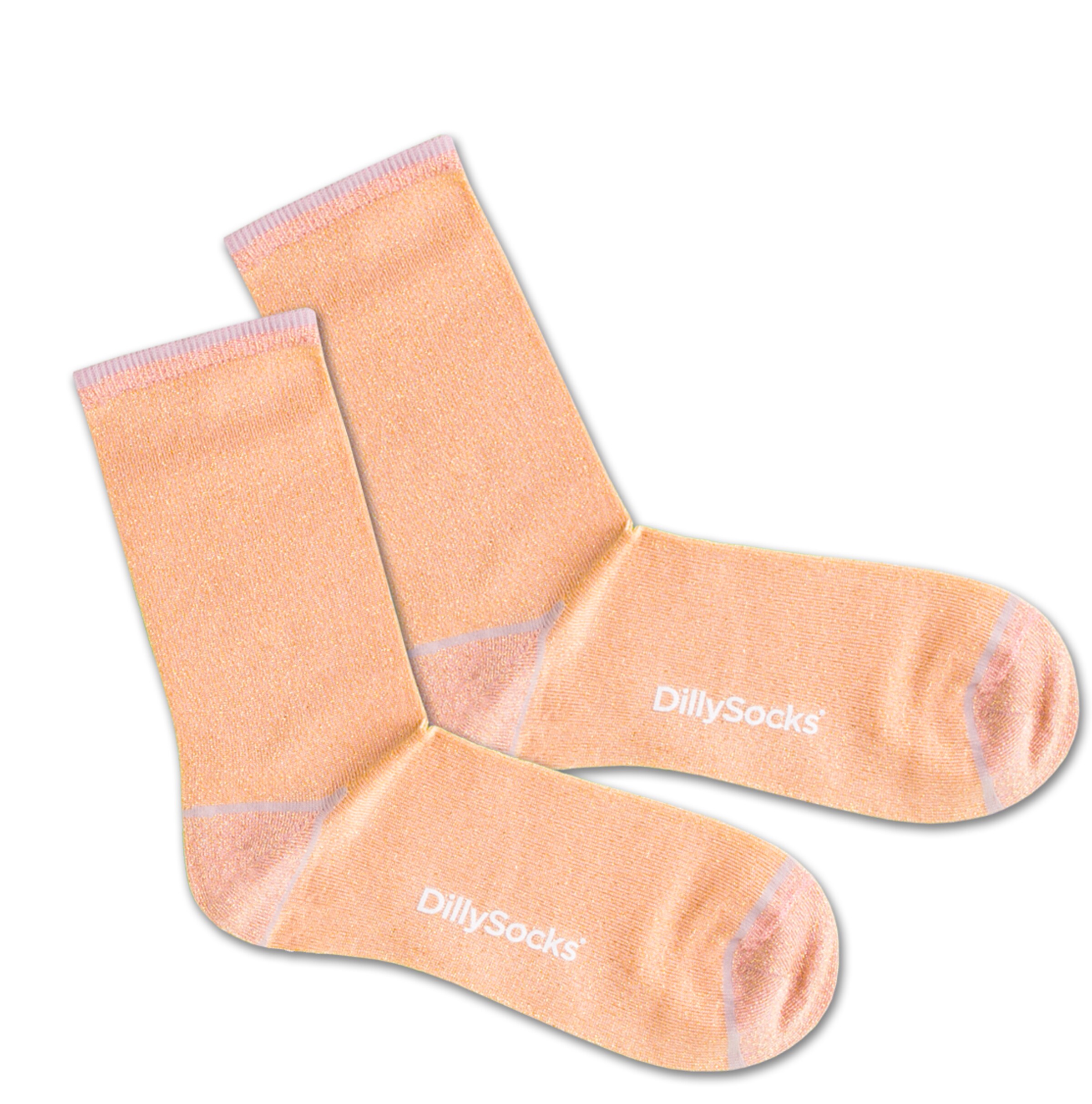 DillySocks - Sokken 'Sweet Blossom' in de kleur Beige