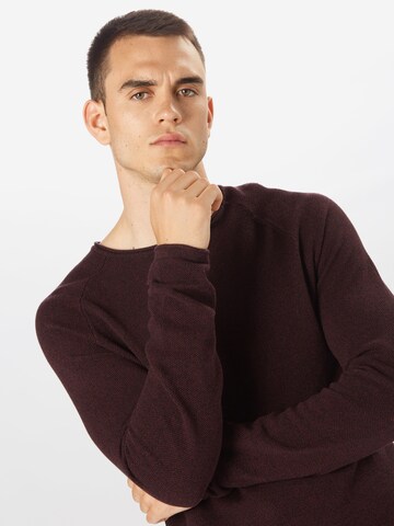 JACK & JONES Klasický střih Svetr 'JJEHill' – hnědá