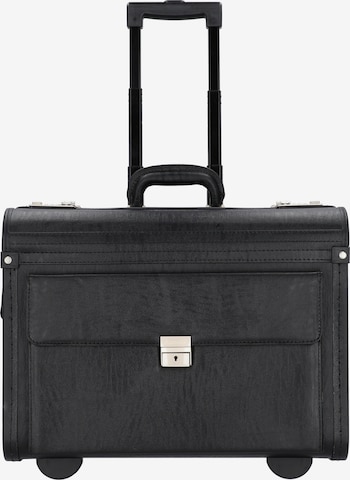 Alassio Pilot Case in Black: front