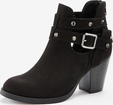 LASCANA Ankle boots in Black: front