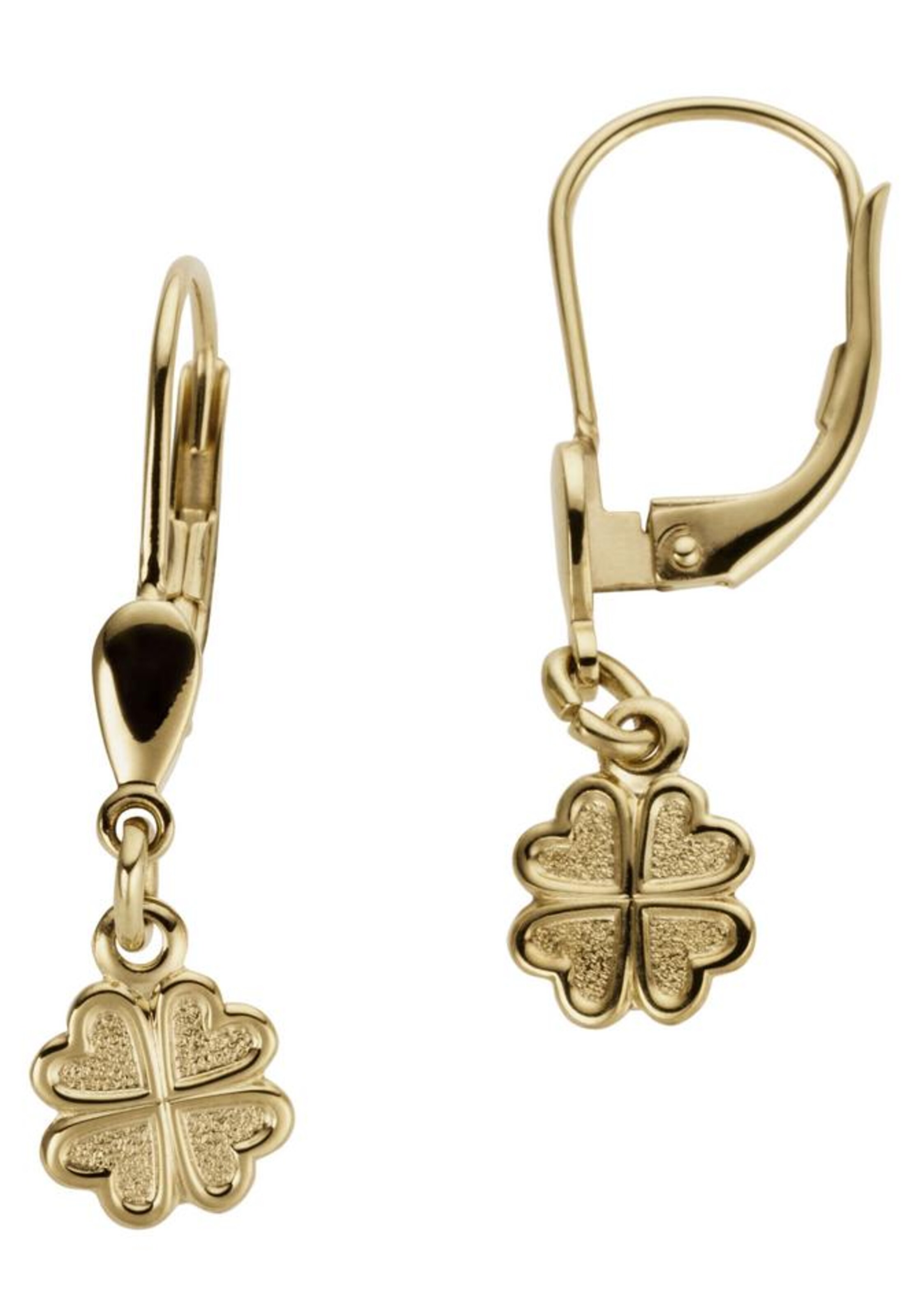 FIRETTI Earrings 'Kleeblätter' in Gold: front