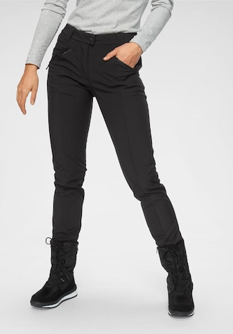 CMP Slimfit Softshellhose in Schwarz: Vorderseite