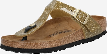 BIRKENSTOCK Ниски обувки 'Gizeh' в злато: отпред