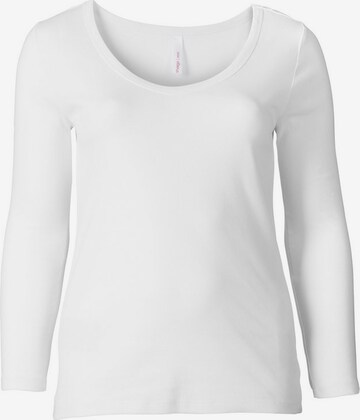 SHEEGO T-shirt i vit: framsida