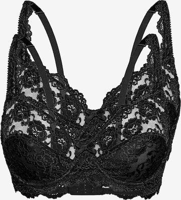 sassa Triangel Bügel-BH 'CLASSIC LACE' in Schwarz: predná strana