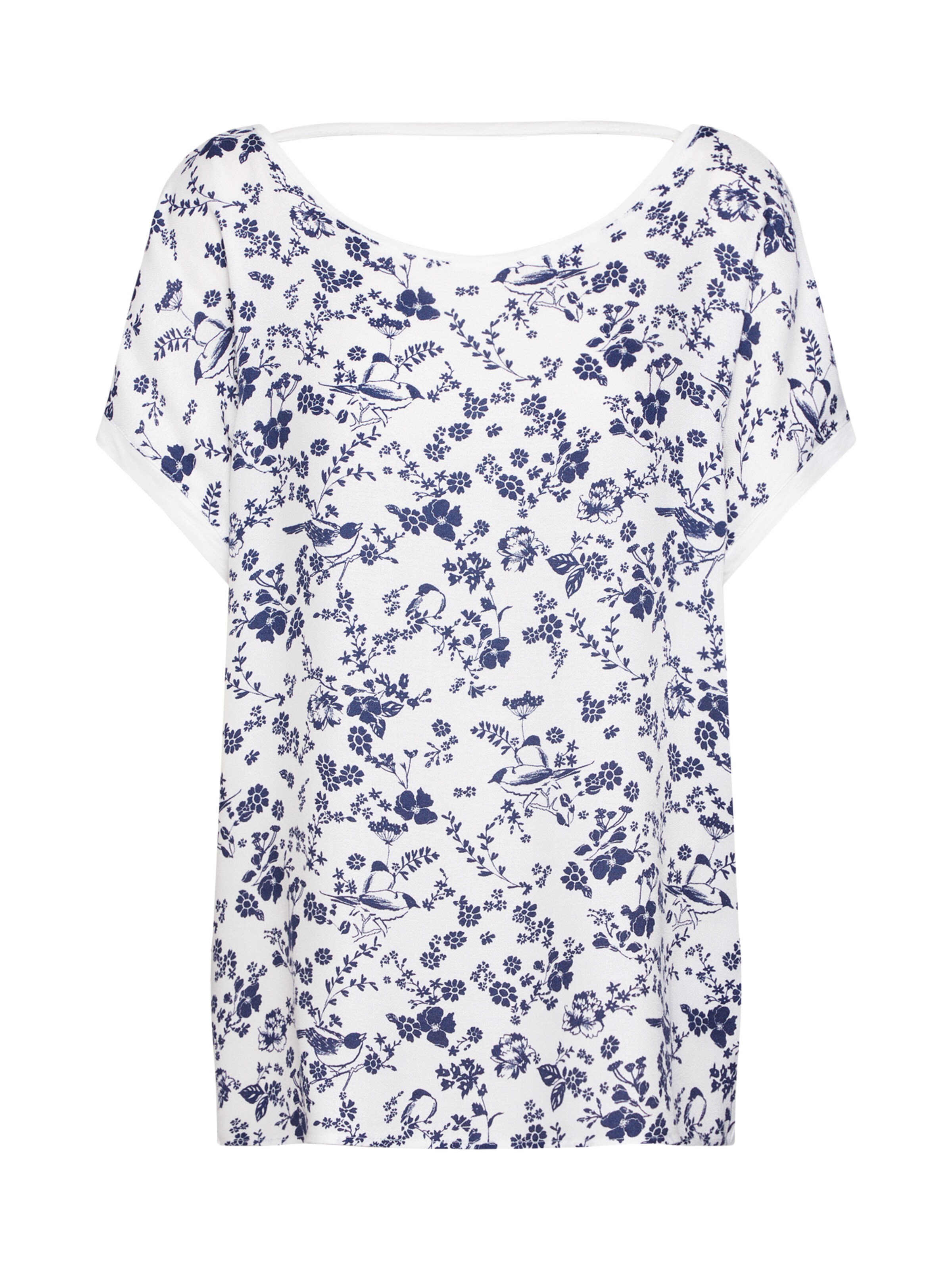 ESPRIT - Shirt 'AOP AW Tee' in de kleur Offwhite