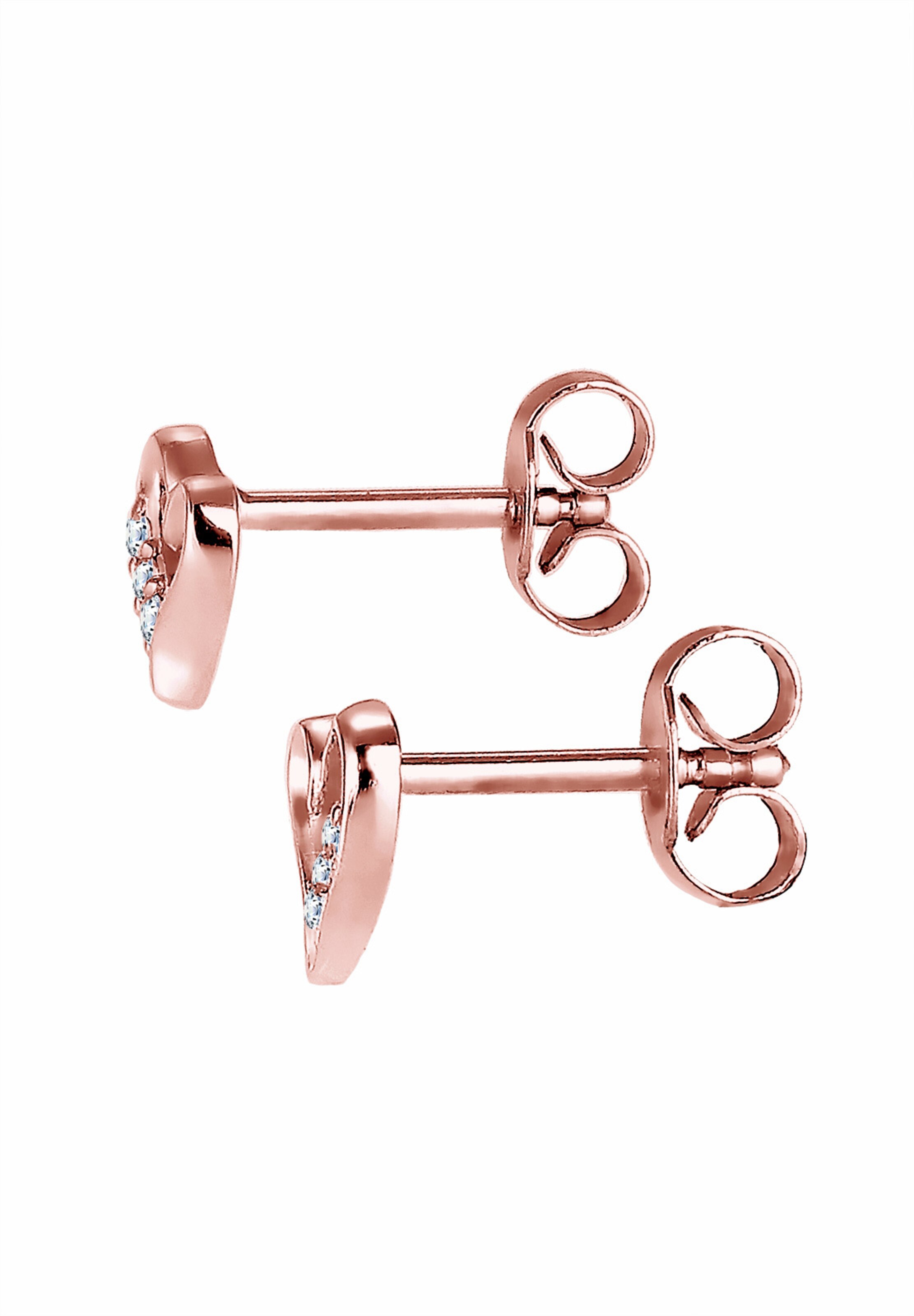 Elli DIAMONDS Ohrringe 'Herz' in Gold