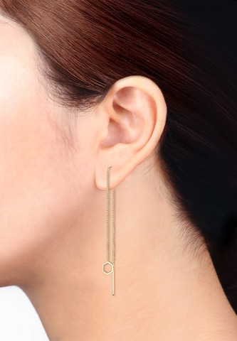 Boucles d'oreilles 'Hexagon' ELLI en or