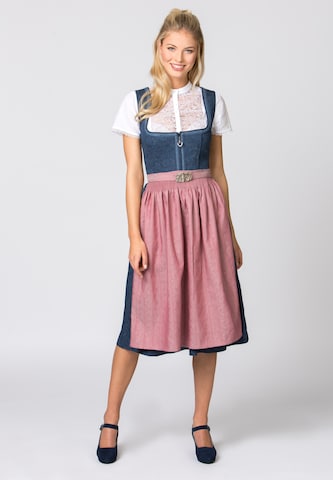 STOCKERPOINT Dirndl 'Roseline' in Blauw: voorkant