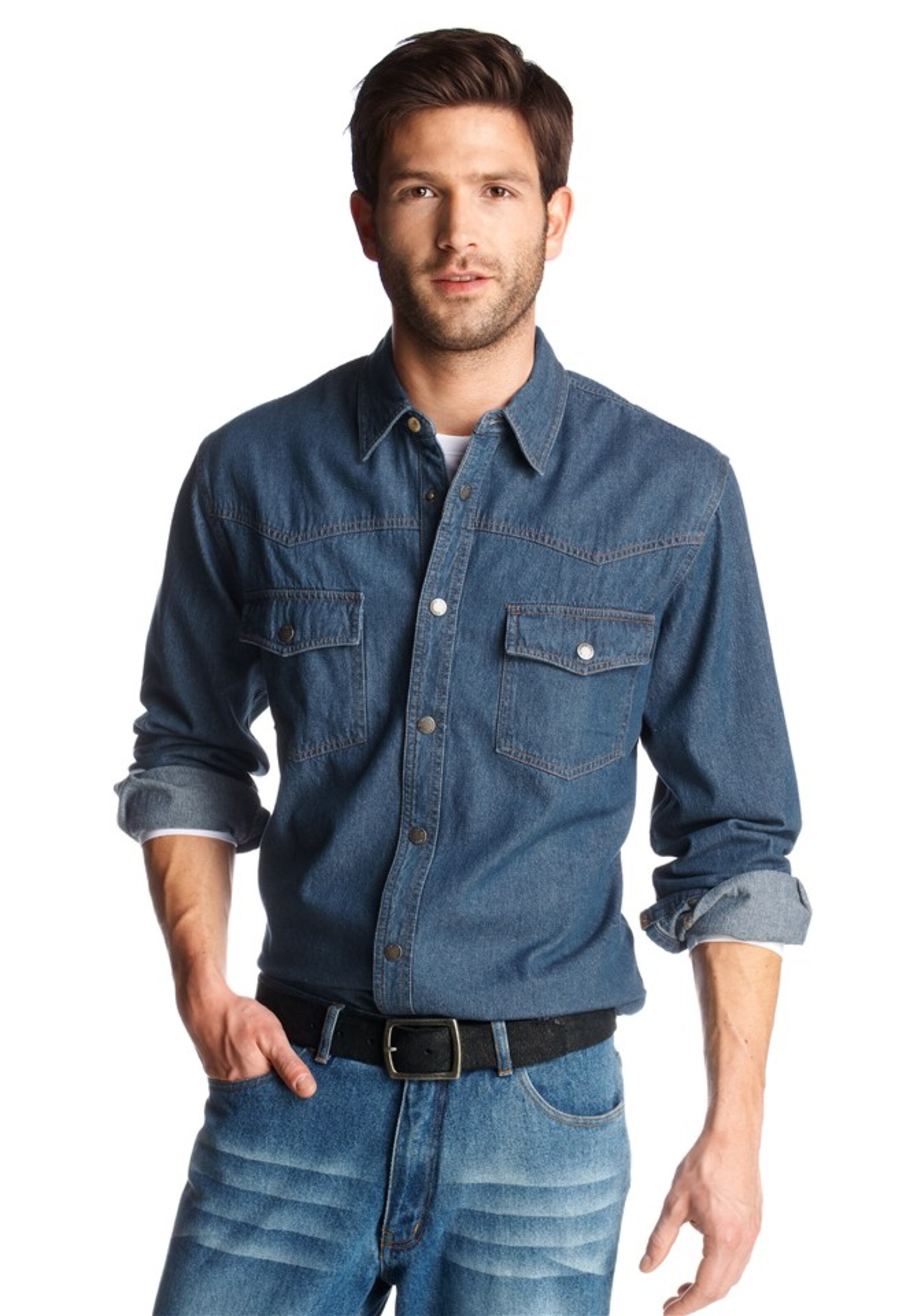 ARIZONA Comfort Fit Hemd in Blau: Vorderseite