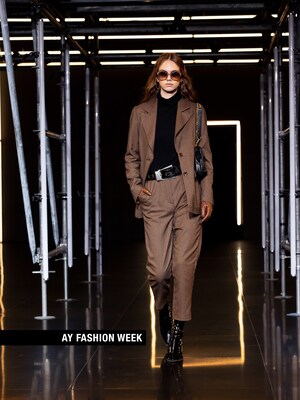 The AY FASHION WEEK Womenswear - Brown Suit Look by GMK
