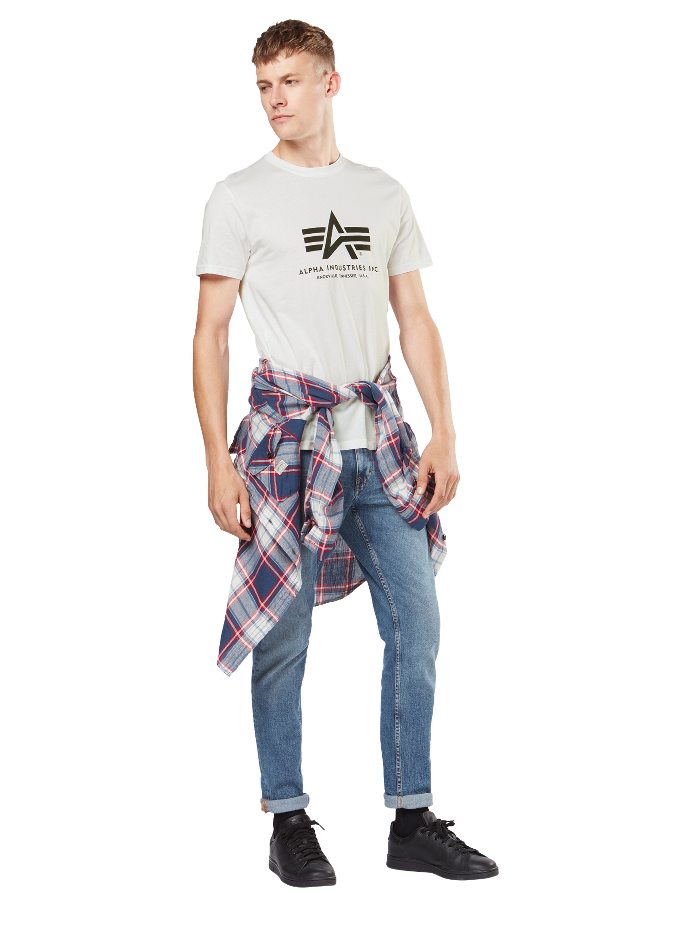 ALPHA INDUSTRIES Shirt in White