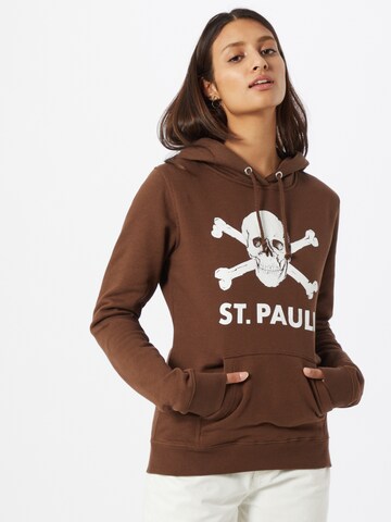 FC St. Pauli - Sudadera en marrón: frente