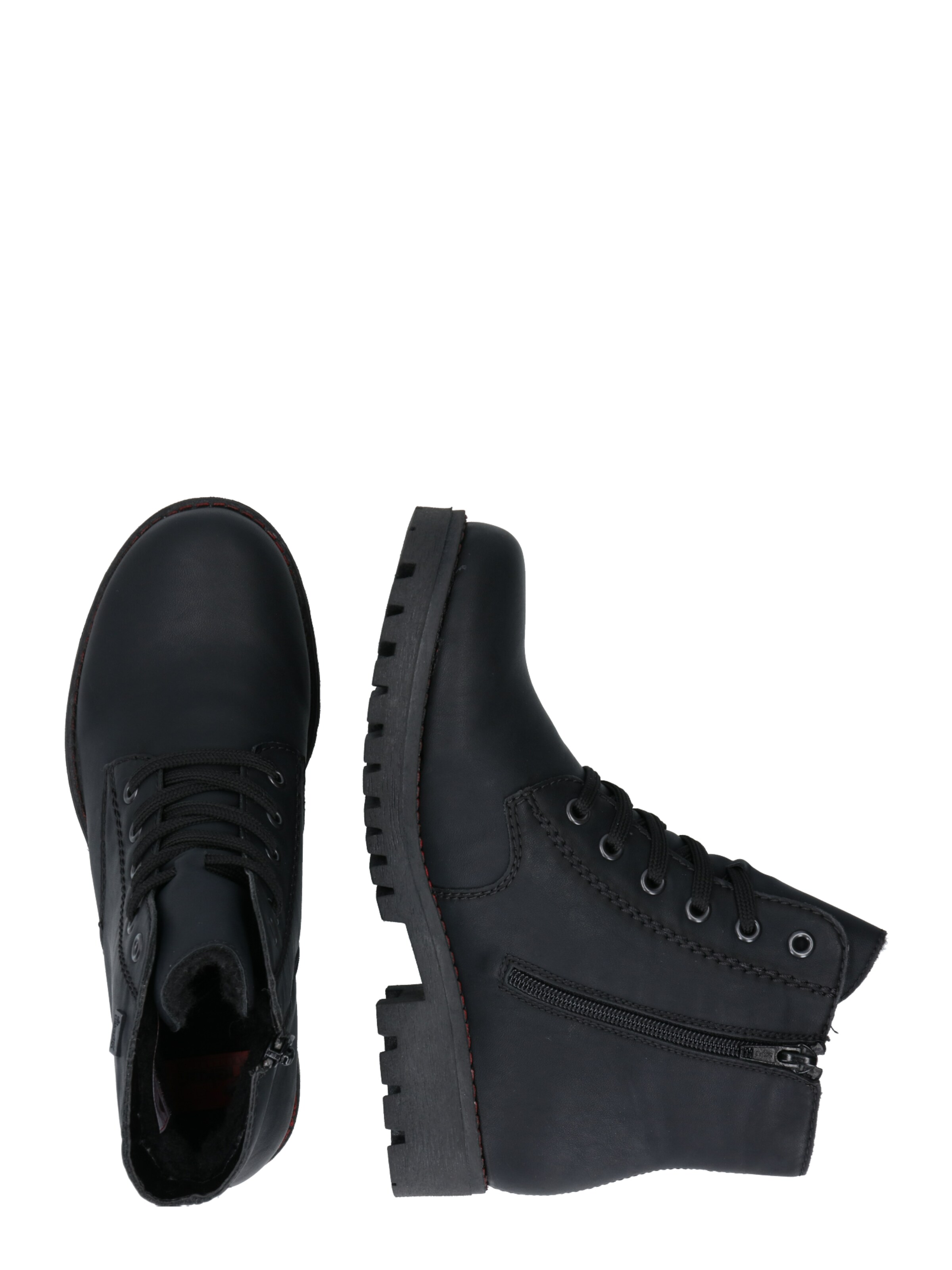 Rieker Lace-up bootie in Black