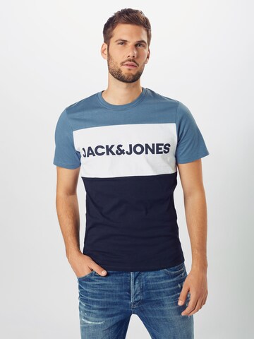 JACK & JONES - Ajuste regular Camiseta en azul: frente