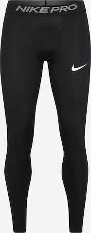 NIKE Skinny Sportbroek 'Nike Pro' in Zwart: voorkant